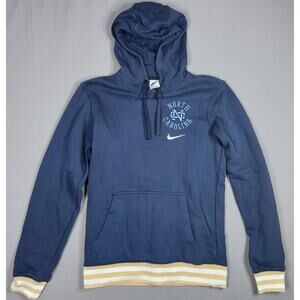 North Carolina Nike small blue and tan hoodie sweatshirt draw strings